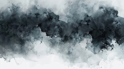 Abstract Gey and White Watercolor Background Texture.