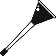 Chemistry glassware icon representing a filtering funnel used in laboratories for separating liquids