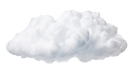 White cloud isolated on transparent background