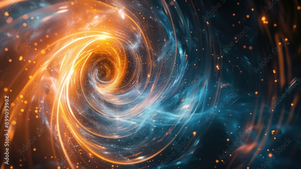 Canvas Prints spiral shape on dark background