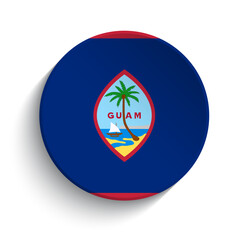 Guam flag button