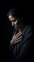 Obraz premium A Woman in Sorrow