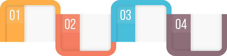 Infographic template with four steps or options