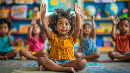 Children Participating in Classroom Activity

