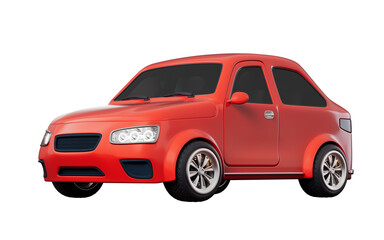 Realistic 3D style automobile car, 3d rendering.