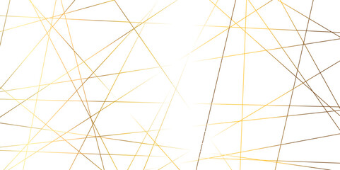 Abstract luxury seamless premium shiny golden random chaotic square and triangle lines on transparent background. Vector, illustration