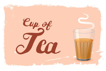 modern cup of tea promo poster for wall print