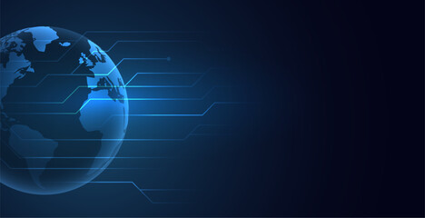 futuristic circuit line techno background for web connection