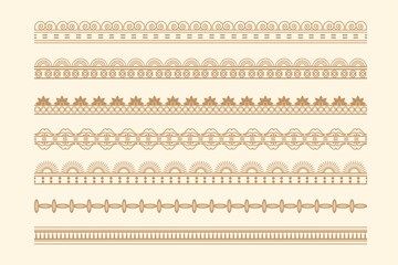 set of beautiful boho pattern ornate background design