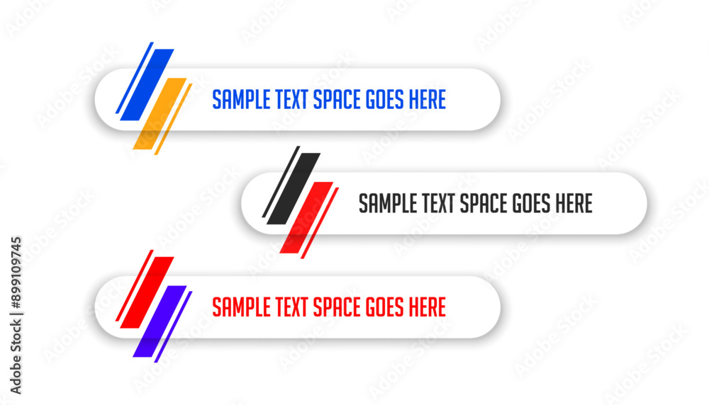 Canvas Prints infographic business lower third display banner in set