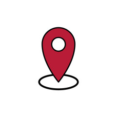 location vector flat color icon