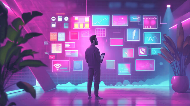 digital marketing ads on social media websites business promotion advertising digital software technology internet data business networking online system 