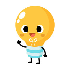 Funny light bulb cartoon