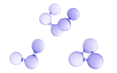 Transparent biological molecule, 3d rendering.