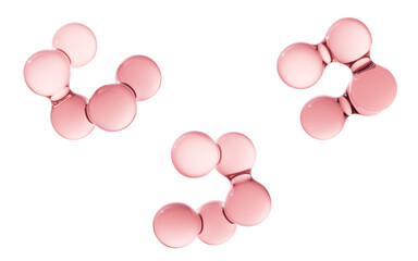 Transparent biological molecule, 3d rendering.