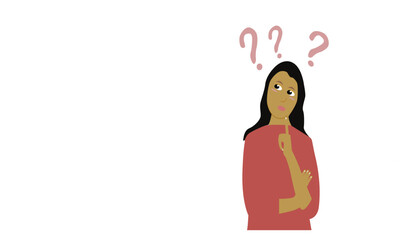 Vector Illustration Geometric Confused Women