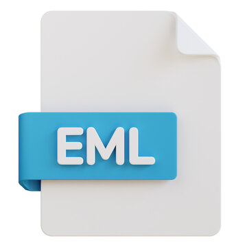 eml file extension 3d illustration