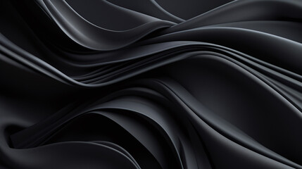 Elegant Black Satin Abstract
