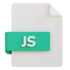js file extension 3d illustration