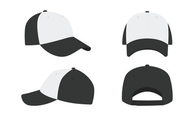 Set of hat mockup in various angle
