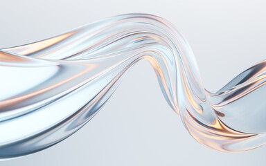 Flowing curve lines background, 3d rendering.