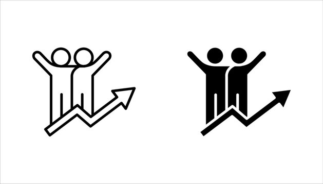 population growth icon set, increase social development, global demography, vector illustration on white background