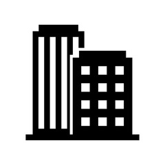 Building icon isolated on white background.