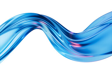 Dark transparent glass curves, 3d rendering.