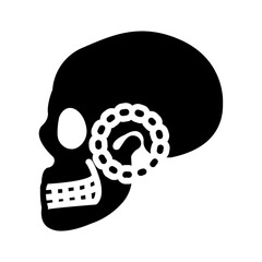 Vector solid black icon for Temporomandibular © priyanka