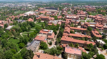 Aerial of Colorado University Boulder, Colorado, United States of America. © Zenstratus