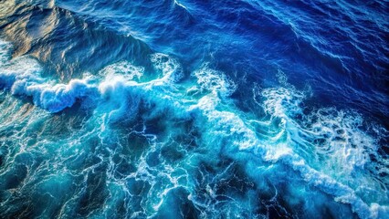 Aerial view of ocean waves texturing deep blue sea, ocean, waves, aerial view, texture, deep blue, sea, water, nature