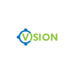 vision logo wordmark vector templet, vision security logo, vision eye care logo design