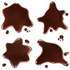 Set of chocolate drops and blots