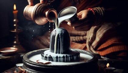 Naklejka premium Jalabhishek of Lord Shiva