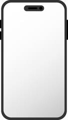 Realistic smartphone black frame style vector