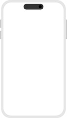 Realistic smartphone black frame style vector