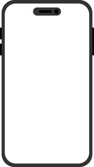 Realistic smartphone black frame style vector