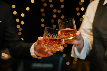 whiskey, for a friendly party in a bar or a restaurant.