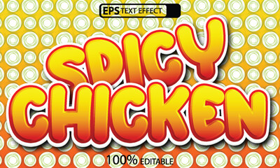 Spicy chicken text effect