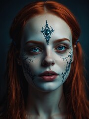portrait of a woman with creative make up