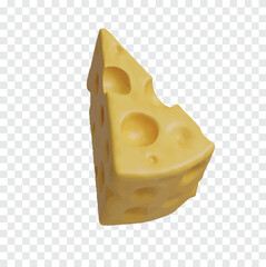 cheese vector icon in a triangle shape with a transparent background