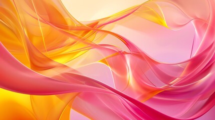 Abstract trendy futuristic background in pink and yellow colors