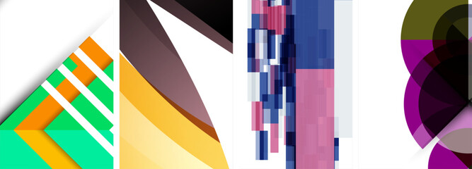 Minimal geometric abstract background with circles, lines and triangles