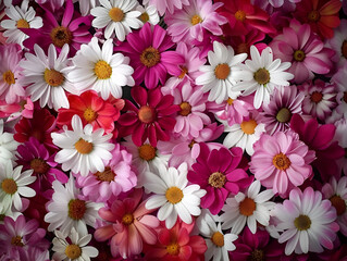 Pink daisy flowers floral background