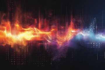 Abstract audio spectrum wave design