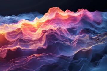 Obraz premium Abstract audio spectrum wave design