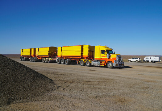 long yellow road train