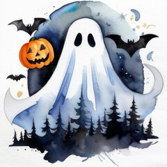 halloween background with pumpkin