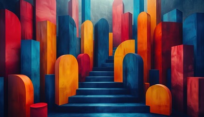 Fototapeta premium Set of abstract colorful shapes
