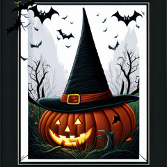 halloween background with pumpkin